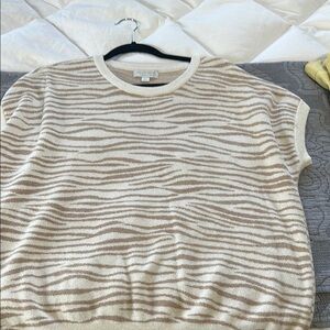 Zebra Print Sweater Top